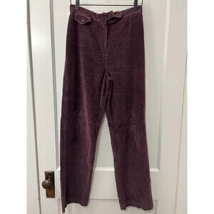 Vintage Dimension V Women's Purple Corduroy Pants High Rise Size 12 (28" Waist)